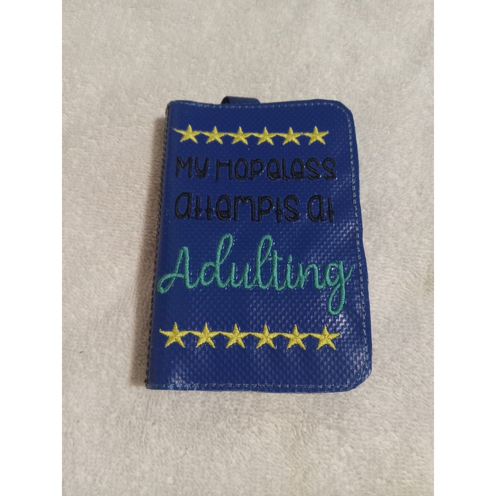 Blueβ Embroidered My Hopeless Attempt At Adulting Notebook Journal